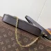 Louis Vuitton Black Embossed Monogram Chain Shoulder Bag With Leather Accents #A50835