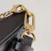 Louis Vuitton Black Embossed Monogram Chain Shoulder Bag With Leather Accents #A50835
