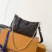 Louis Vuitton Black Embossed Monogram Chain Shoulder Bag With Leather Accents #A50835