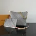 Gorgeous Louis Vuitton Denim Handbag With Classic Monogram Pattern And Chain Accent #A50990