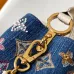 Exquisite Louis Vuitton Denim Handbag With Colorful Embellishments And Dual Straps size:21×13.6×8cm #A53517