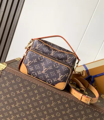 Vintage - Inspired Louis Vuitton Monogram Crossbody Bag With Dual Pockets size:25×17×11cm #A53525