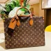 Louis Vuitton Monogram Canvas Handbag With Leather Accents And Tag Design #A53366