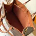 Louis Vuitton Monogram Canvas Handbag With Leather Accents And Tag Design #A53366