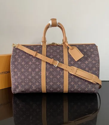 Louis Vuitton Monogram Canvas Keepall Bandoulière Bag With Timeless Design #A50987