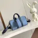 Louis Vuitton Denim - Effect Monogram Speedy Bandoulière In Light Blue #A51006
