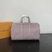 Louis Vuitton Gray Speedy Bandoulière Bag With Pink Monogram Print #A52597