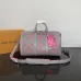 Louis Vuitton Gray Speedy Bandoulière Bag With Pink Monogram Print #A52597