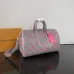 Louis Vuitton Gray Speedy Bandoulière Bag With Pink Monogram Print #A52597