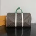 Louis Vuitton Monogram Keepall Bandoulière With Green And White Accents #A51217