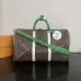 Louis Vuitton Monogram Keepall Bandoulière With Green And White Accents #A51217