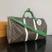 Louis Vuitton Monogram Keepall Bandoulière With Green And White Accents #A51217