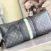 Louis Vuitton Monogram Eclipse Keepall Bandoulière With Green Stripe And Badge #A52719