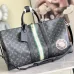 Louis Vuitton Monogram Eclipse Keepall Bandoulière With Green Stripe And Badge #A52719