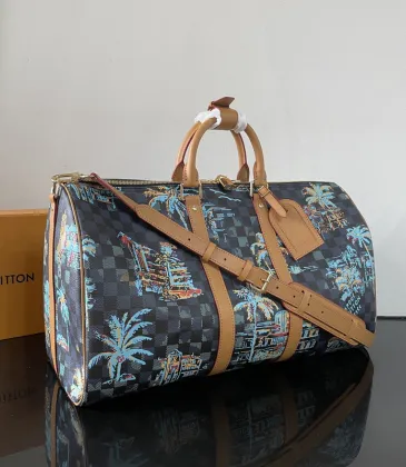 Louis Vuitton Damier Azur Travel Bag with Tropical Palm Tree Print size:50×29×23cm #A53900