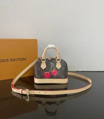 Louis Vuitton Nano Alma Bag With Cherry Print And Classic Monogram size:18×12×8cm #A53372