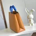 Louis Vuitton Orange Leather Tote Bag With Contrast Blue Straps And Branding size:40×32×16cm #A53920