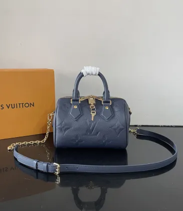Louis Vuitton Nano Speedy Bag in Embossed Leather With Gold Hardware size:20.5×13.5×12cm #A53376