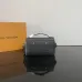 Louis Vuitton Black Leather Crossbody Bag With Subtle Monogram Detailing size:20×11×5cm #A53377