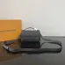 Louis Vuitton Black Leather Crossbody Bag With Subtle Monogram Detailing size:20×11×5cm #A53377