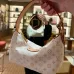 Louis Vuitton White Monogram Canvas Baguette Bag With Contrast Strap And Signature Design #A50832