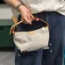 Louis Vuitton White Monogram Canvas Baguette Bag With Contrast Strap And Signature Design #A50832