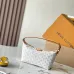 Louis Vuitton White Monogram Canvas Baguette Bag With Contrast Strap And Signature Design #A50832