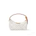 Louis Vuitton White Monogram Canvas Baguette Bag With Contrast Strap And Signature Design #A50832