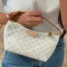 Louis Vuitton White Monogram Canvas Baguette Bag With Contrast Strap And Signature Design #A50832