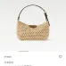 Louis Vuitton Crochet Straw Baguette Bag With Leather Handle Accents size:18×11×6cm #A54068