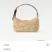 Louis Vuitton Crochet Straw Baguette Bag With Leather Handle Accents size:18×11×6cm #A54068