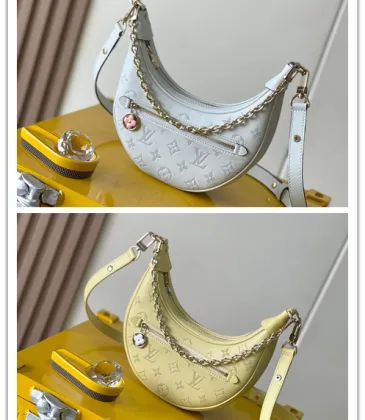 Louis Vuitton Crescent Moon Bags In Light Tones With Embossed Monogram And Charms #A50889