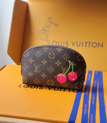 Louis Vuitton Monogram Cosmetic Pouch With Playful Cherry Design For Fashion Lovers #A52105