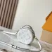 Louis Vuitton Beige Embossed Monogram Round Crossbody Bag With Mini Tag And Strap #A50891