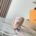 Louis Vuitton White Embossed Monogram Crossbody Bag With Pink Flower Charm And Chain Strap #A50893