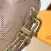 Louis Vuitton White Embossed Monogram Crossbody Bag With Pink Flower Charm And Chain Strap #A50893