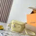Louis Vuitton White Embossed Monogram Crossbody Bag With Pink Flower Charm And Chain Strap #A50893