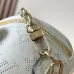 Louis Vuitton White Embossed Monogram Crossbody Bag With Pink Flower Charm And Chain Strap #A50893