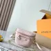 Louis Vuitton White Embossed Monogram Crossbody Bag With Pink Flower Charm And Chain Strap #A50893