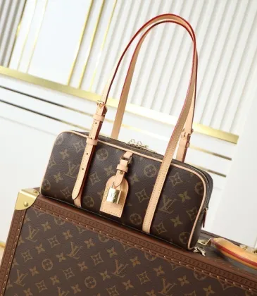 Louis Vuitton Monogram Canvas Cylinder Bag - Luxury Top-Handle Handbag with Gold-Tone Lock & Signature Hardware M47031 #A58357 Louis Vuitton Monogram Canvas Cylinder Bag - Luxury Top-Handle Handbag with Gold-Tone Lock & Signature Hardware M47031 #A58357