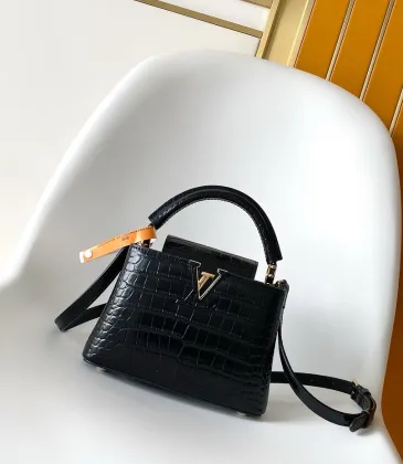 N96963 Capucines BB Croc Embossed Taurillon Leather Top Handle Crossbody Bag #A65974 N96963 Capucines BB Croc Embossed Taurillon Leather Top Handle Crossbody Bag #A65974