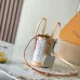 Louis Vuitton Mini Bucket Bag Set In Light Monogram Canvas With Matching Pouch And Strap #A50830