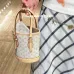 Louis Vuitton Mini Bucket Bag Set In Light Monogram Canvas With Matching Pouch And Strap #A50830