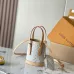 Louis Vuitton Mini Bucket Bag Set In Light Monogram Canvas With Matching Pouch And Strap #A50830