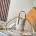 Louis Vuitton Mini Bucket Bag Set In Light Monogram Canvas With Matching Pouch And Strap #A50830