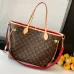Louis Vuitton Neverfull Bandoulière Inside Out Medium Handbag With Chip Red #A54902