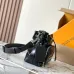 Chic Black Louis Vuitton Bucket Bag With Embossed Strap And Functional Design For Fashionistas #A49796