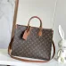 Louis Vuitton Monogram Canvas Tote Bag With Brown Leather Trim And Detachable Strap #A50837