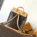 Louis Vuitton Monogram Canvas Backpack With Contrast Leather Flap And Top Handle #A50432