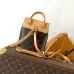 Louis Vuitton Monogram Canvas Backpack With Contrast Leather Flap And Top Handle #A50432